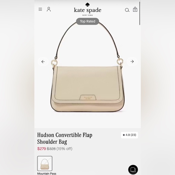 kate spade Beige Leather Shoulder Bag - Picture 15 of 16